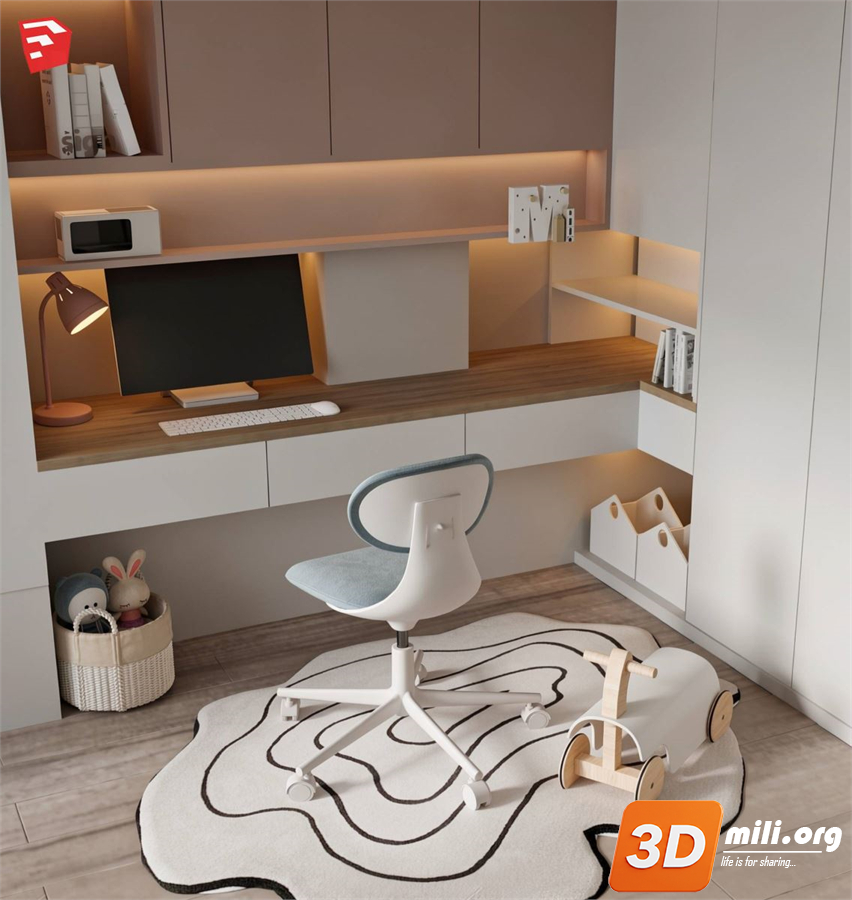 Kid's table and chairs Skp Files 